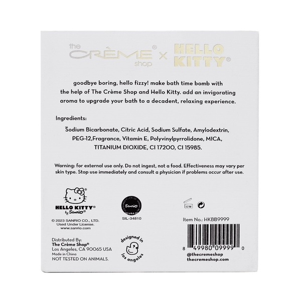 ✨The Crème Shop x Hello Kitty Hello Fizzy! Aromatherapy Bath Bomb Coco Rose✨ - Picture 4 of 6